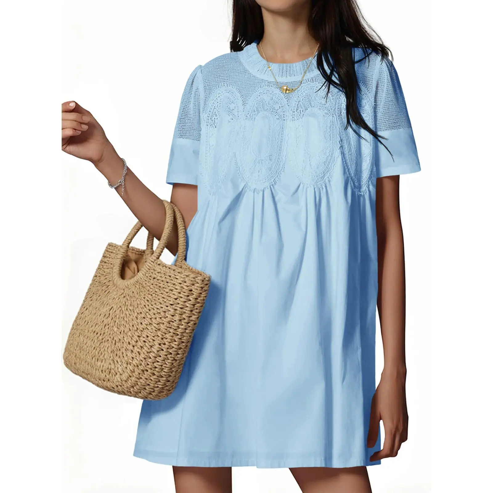 Elegant Lace Summer Mini Dress for Women