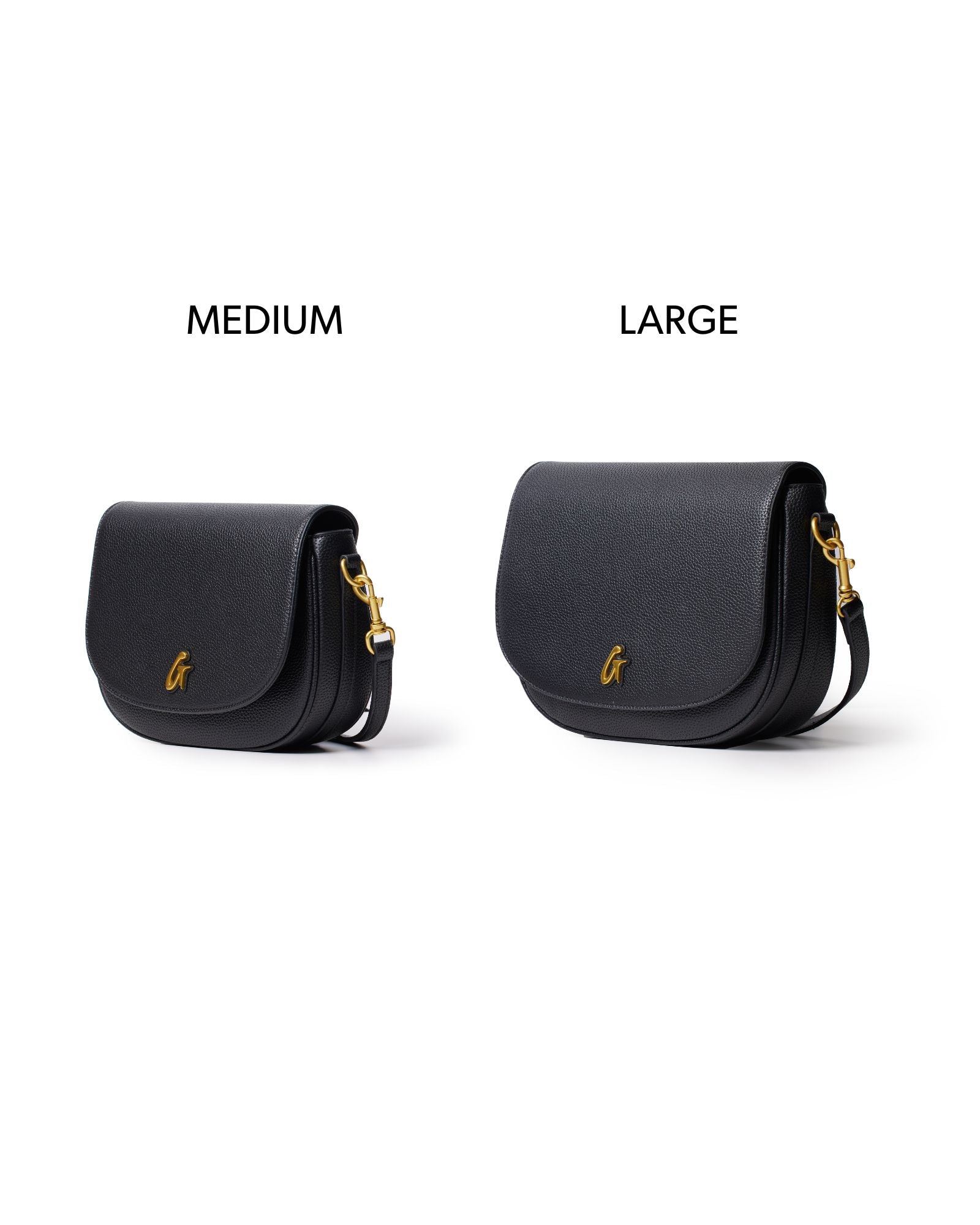 MEDIUM PEBBLE SHOULDER BAG - BLACK