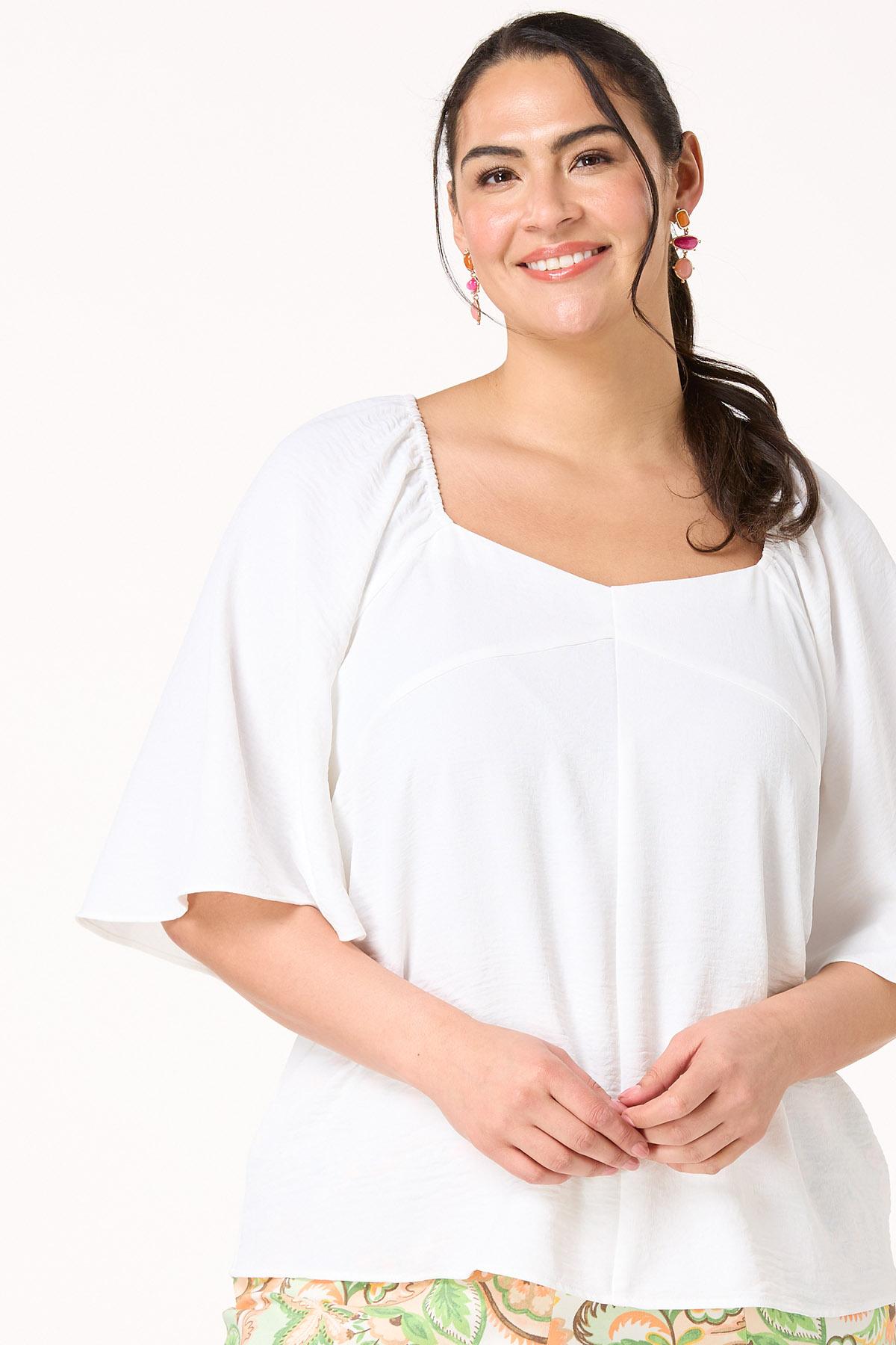 Plus Size Flowy Bell Sleeve Top