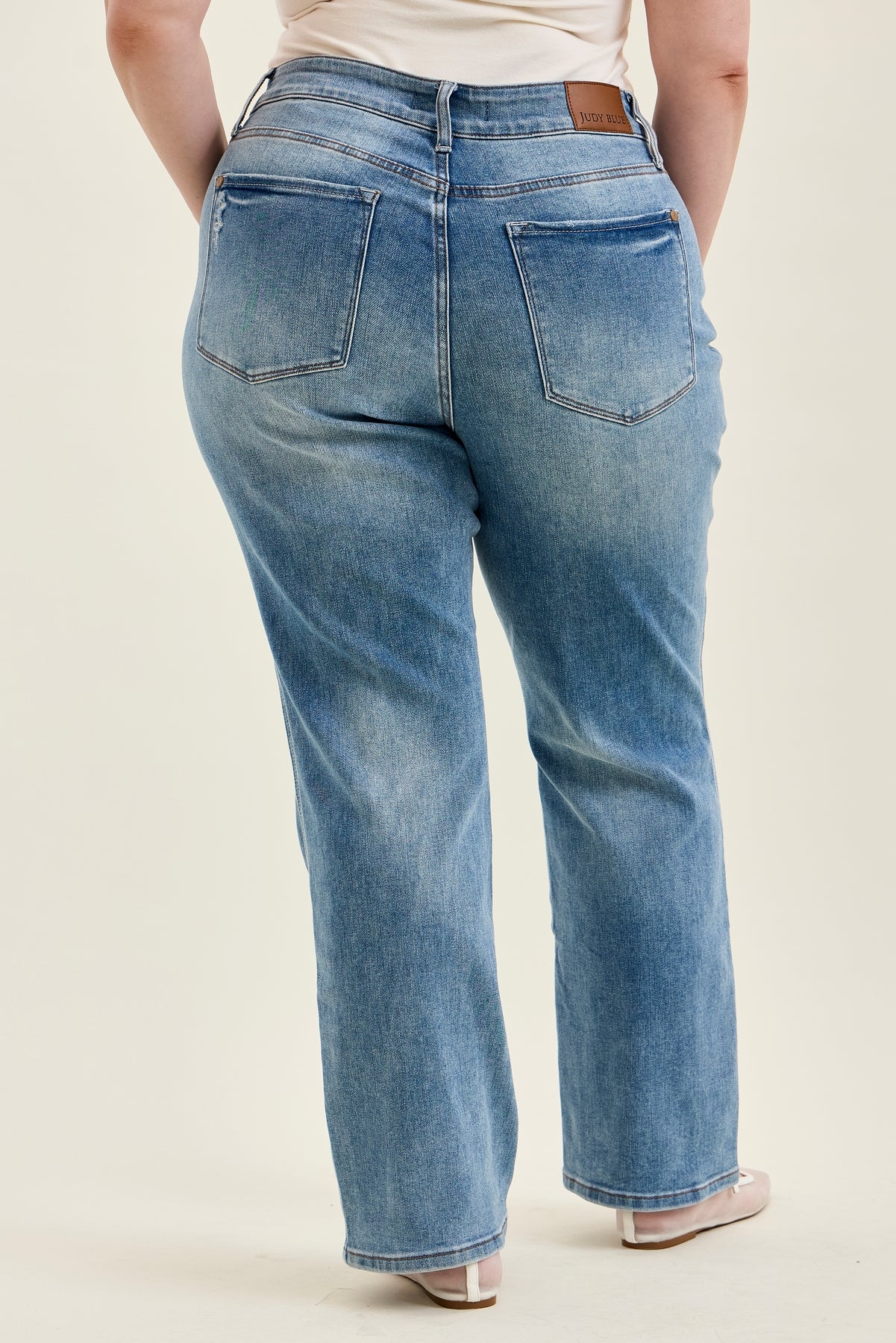 Kamila High Rise Tummy Control Straight Jeans - PLUS