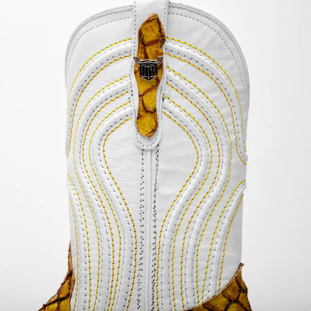 Butter Mini Pirarucu Leather Boots - Square Toe