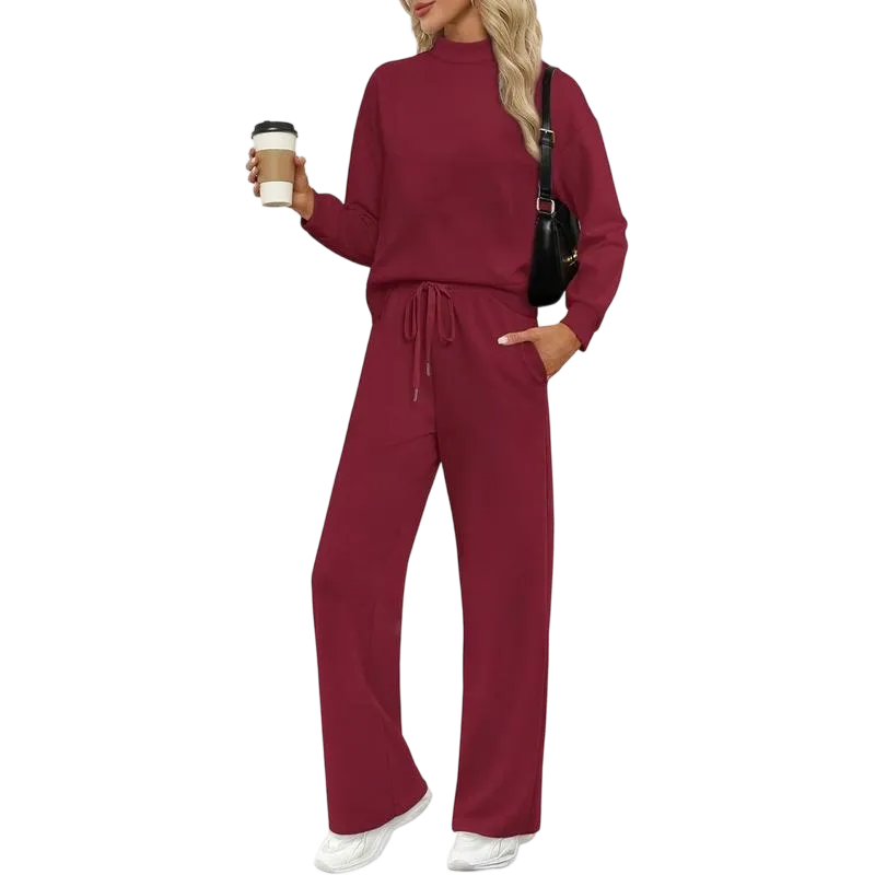 🔥Women's turtleneck top and casual suit set🔥