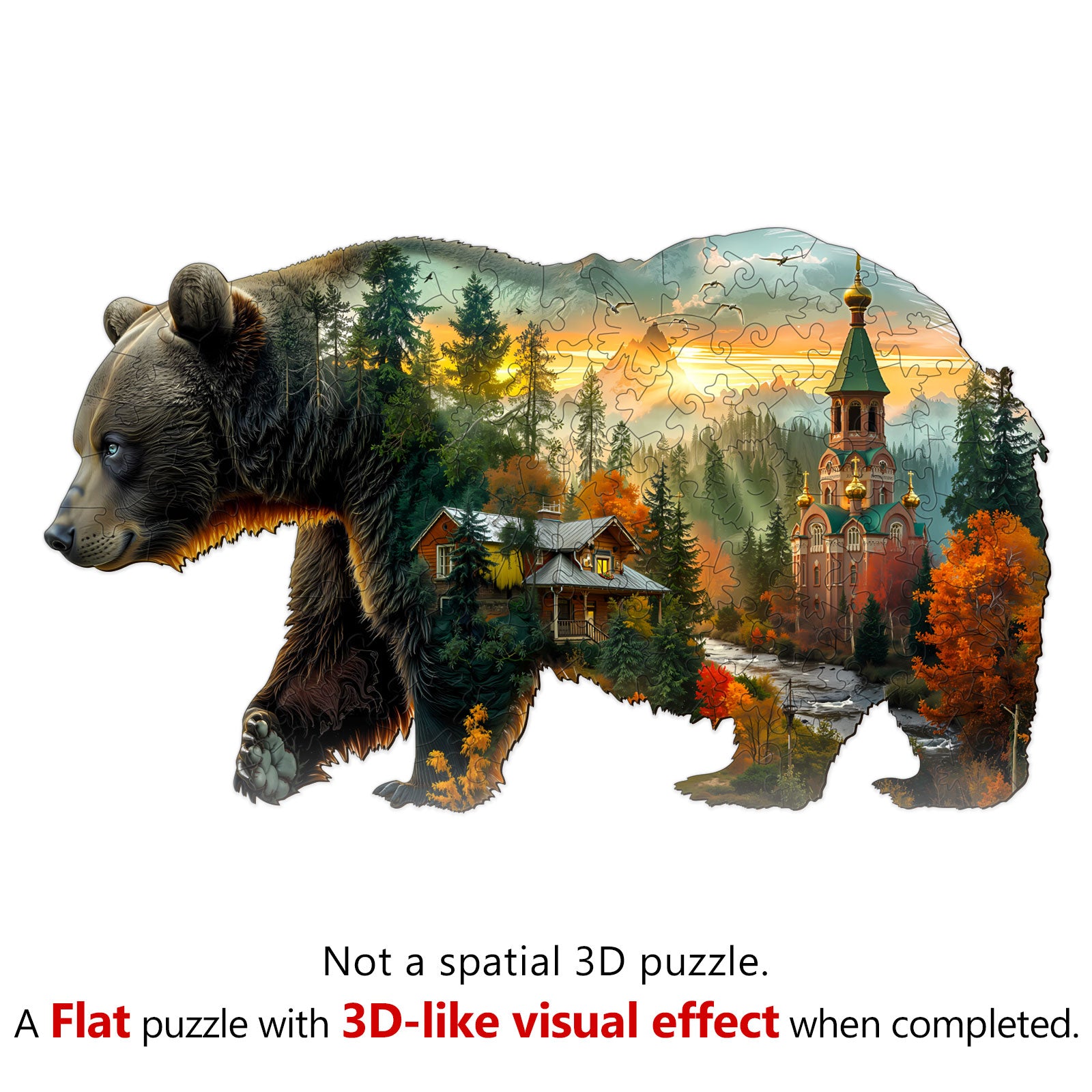 Forest Bear Wooden Jigsaw Puzzle