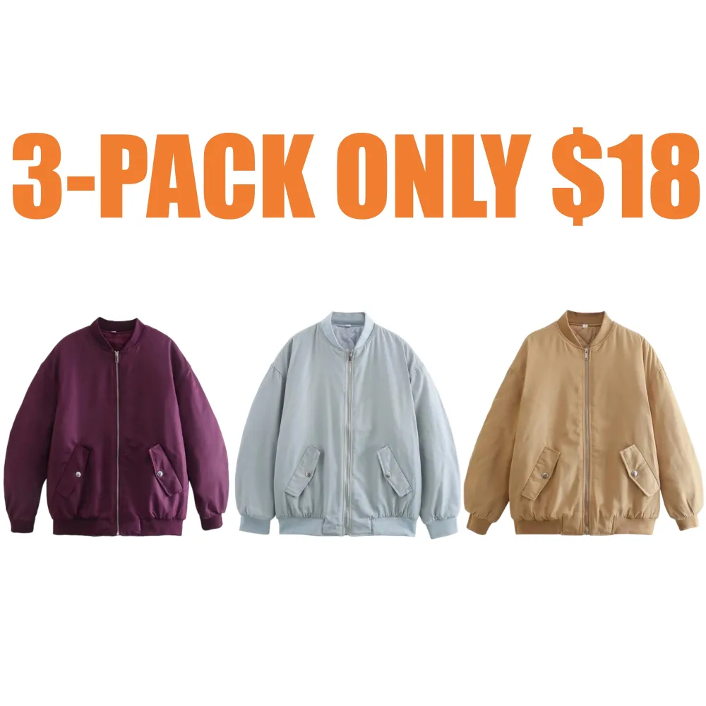 Women's Bomber Jacket Padded Coat