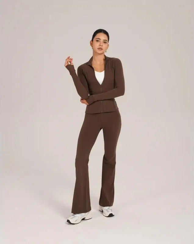 2PCS Slim-It BBL Jacket and Flare Leggings Daily Set