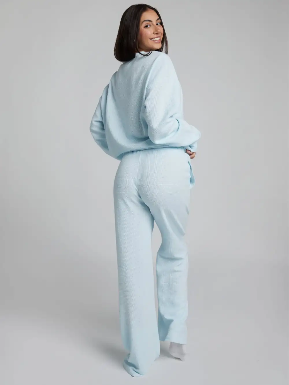 Waffle Lounge Long Sleeve Lounge Set