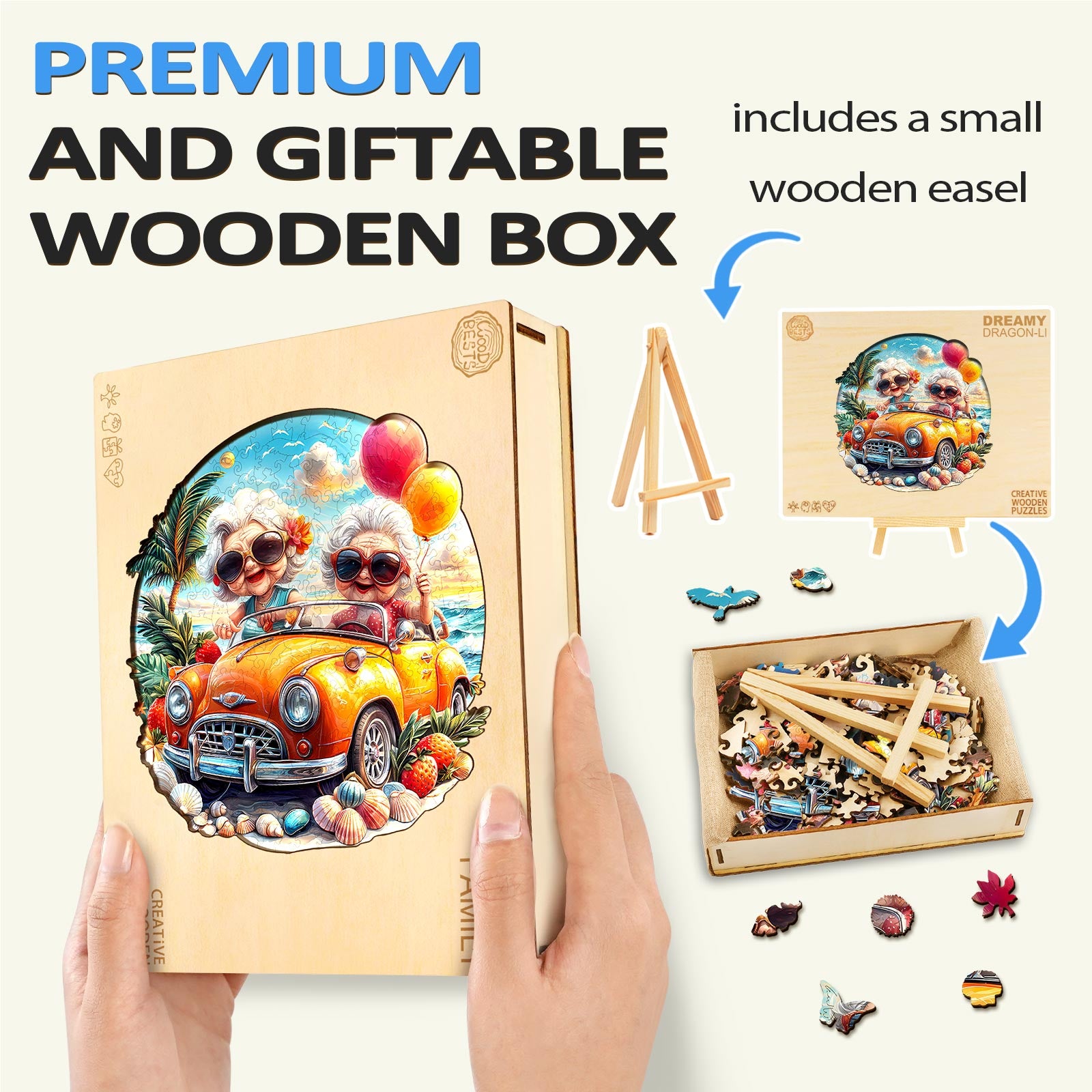 Happy grandma Wooden Jigsaw Puzzle