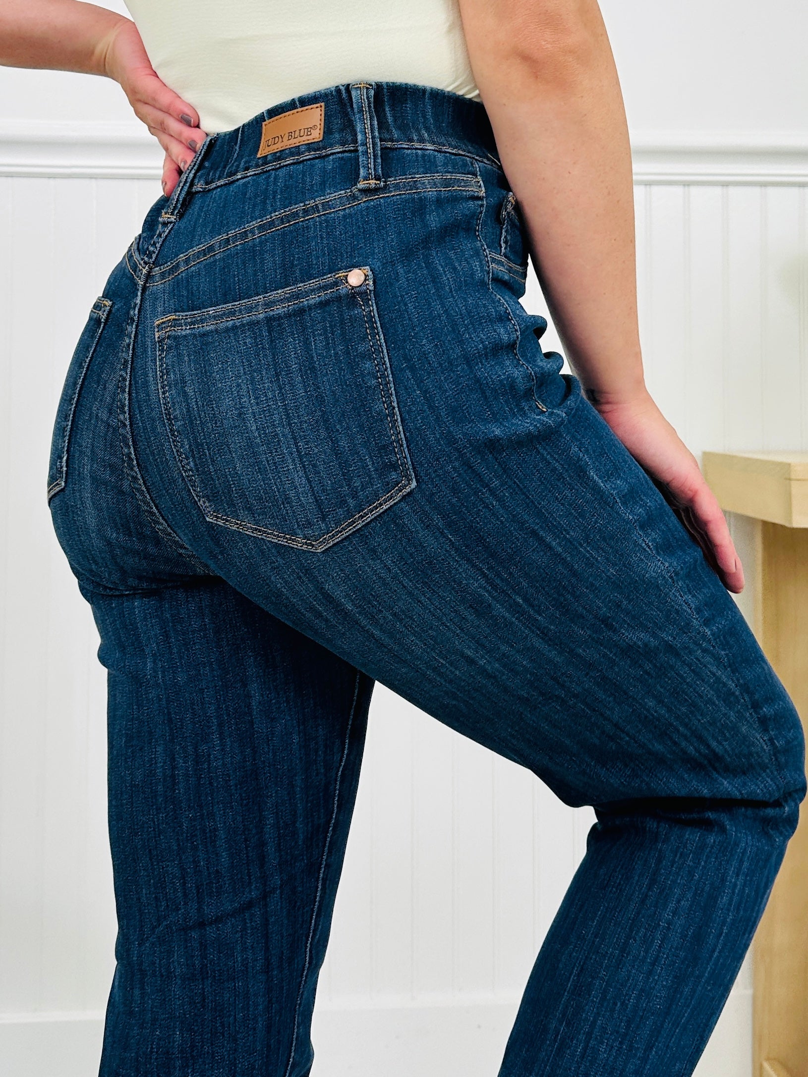 Judy Blue REG/CURVY Pulling Me Back Double Cuff Slim Fit Jeans