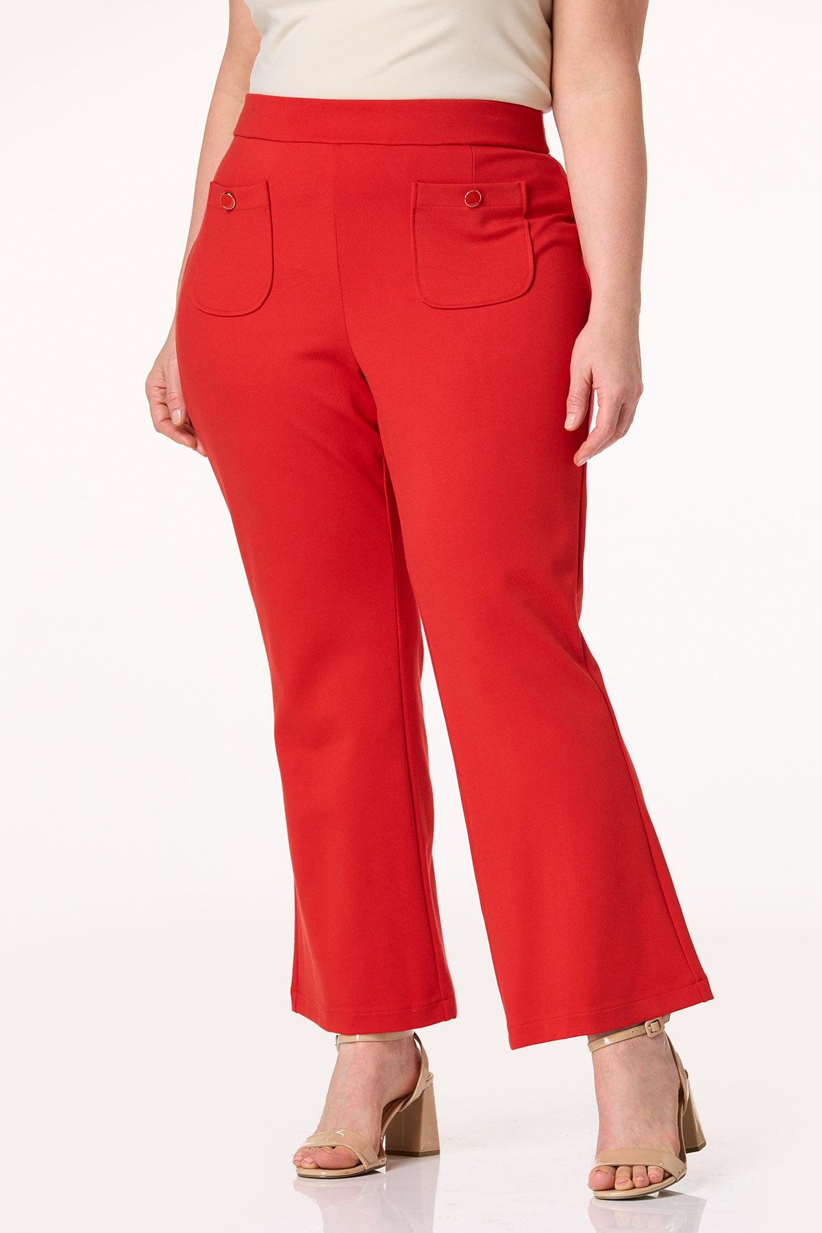 Plus Size Ponte Kick Flare Pants