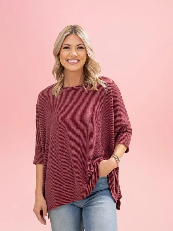 Raised Rib Easy Fit Top