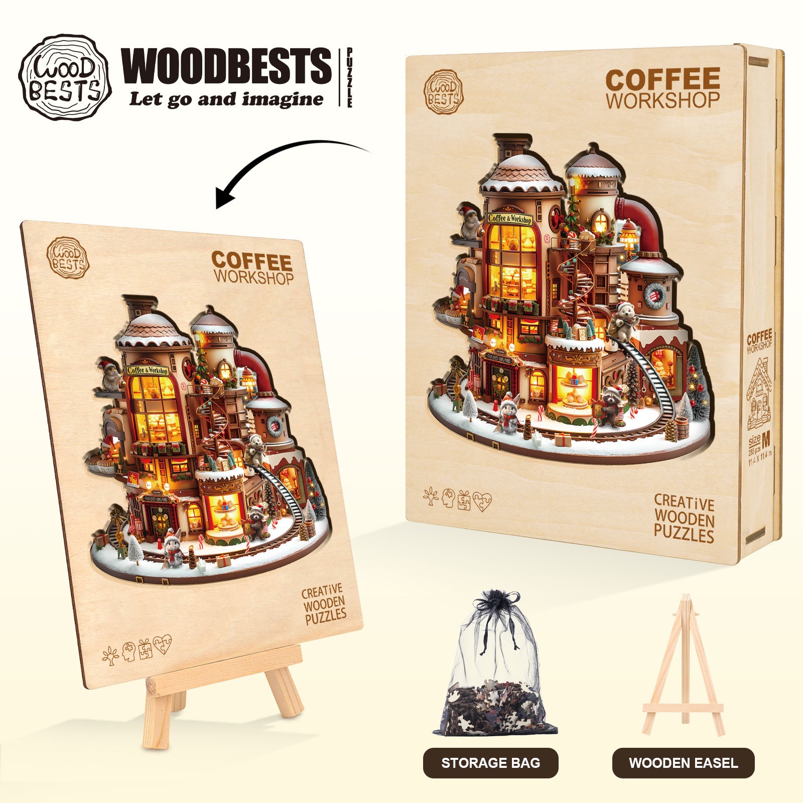 Coffee Workshop Wooden Jigsaw Puzzle
