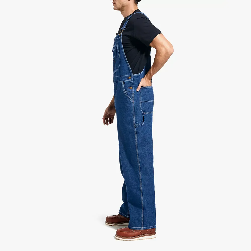 Men's Denim Bib Overalls, Men's Overalls Workwear with Adjustable Straps and Convenient Tool Pockets
