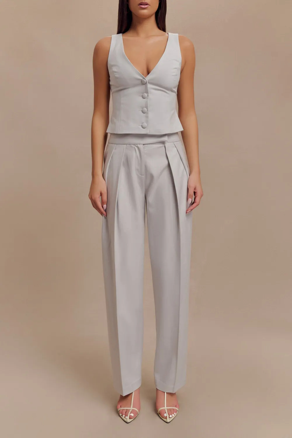 Pleated High Waisted Pants