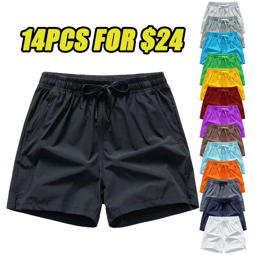 Men's Quick-Dry Athletic Drawstring Shorts
