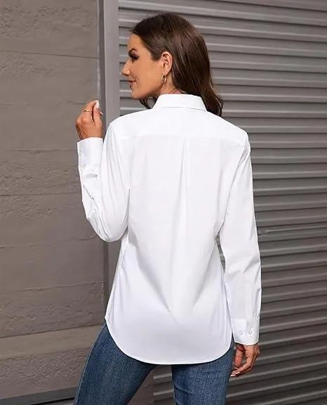 Button Down Shirts for Women Classic Fit Dress Shirt