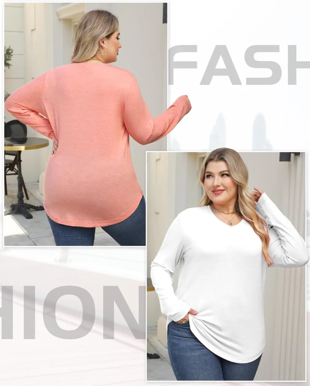 Women's V-Neck Long Sleeve Shirts – Soft