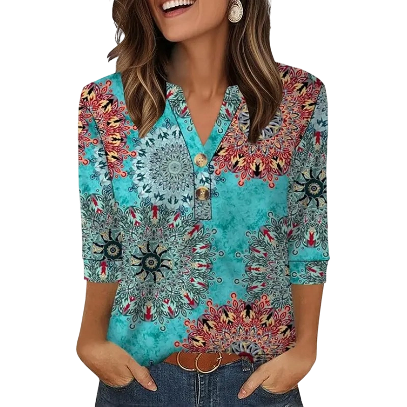 Womens Tops 3/4 Sleeve Heley Shirts for Women Summer Fashion 2026 Blouses Beach Vacation Clothes SpringStatements