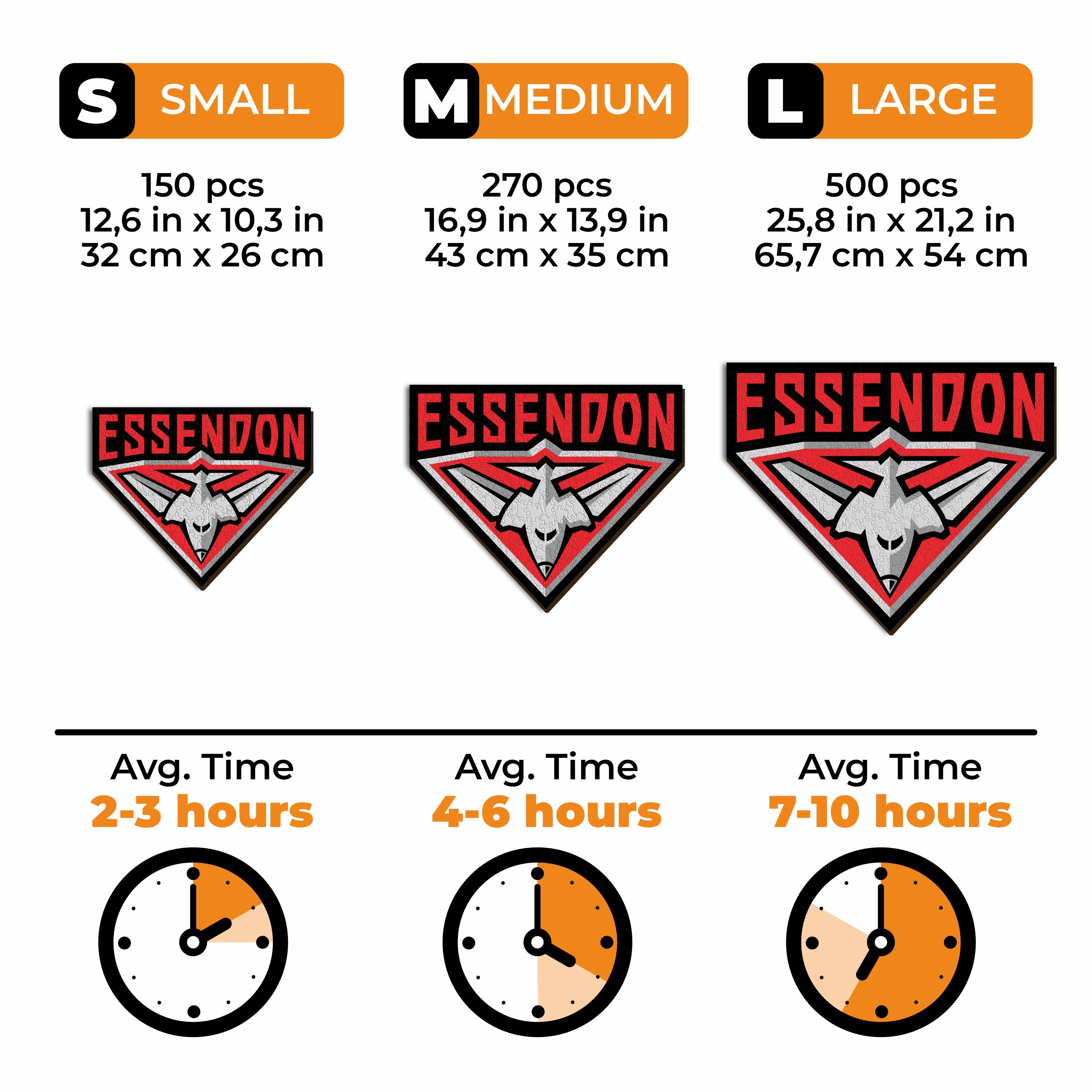 Essendon FC Logo - Wooden Puzzle