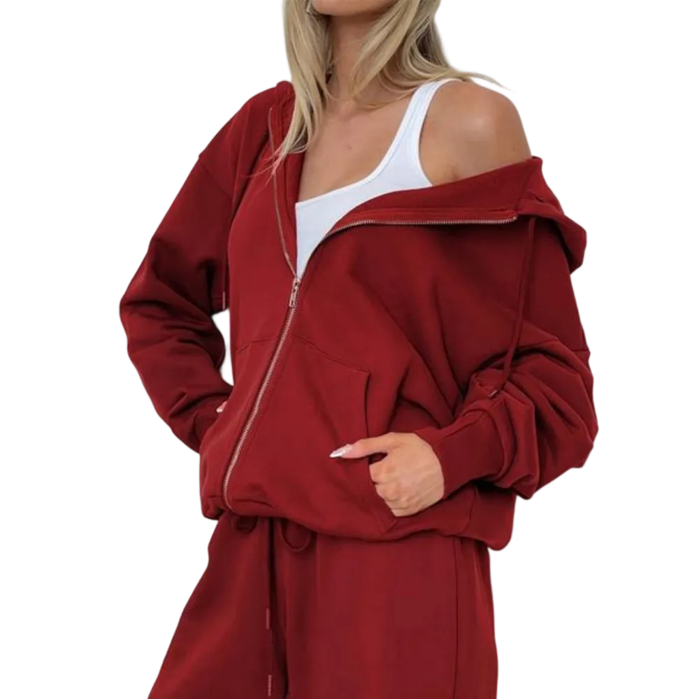 Women’s Fall-Winter 2-Piece Hoodie Tracksuit