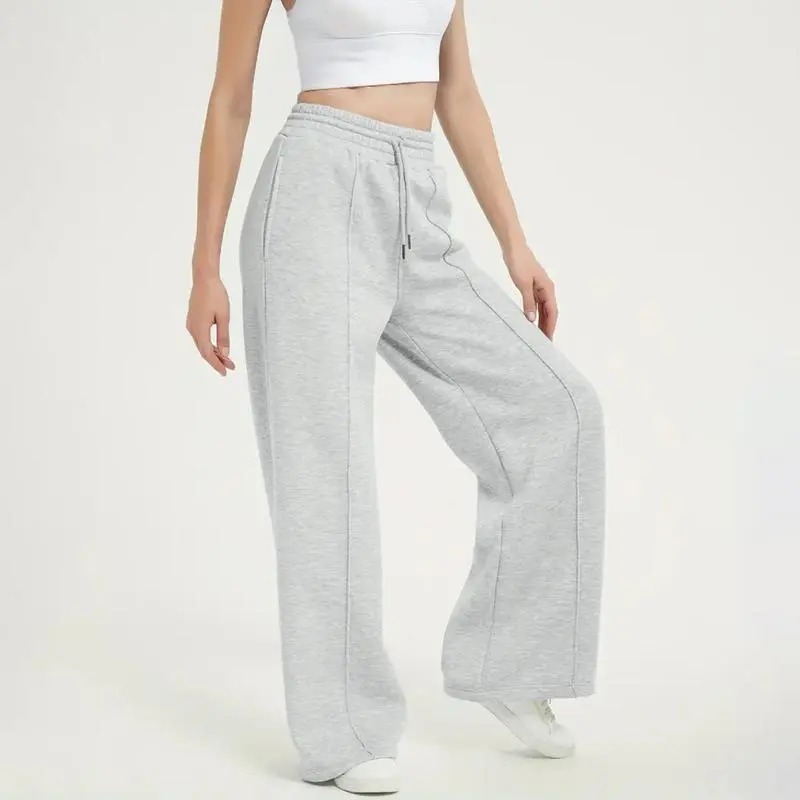 Wide Leg Sweatpants Women Drawstring High Waisted Joggers