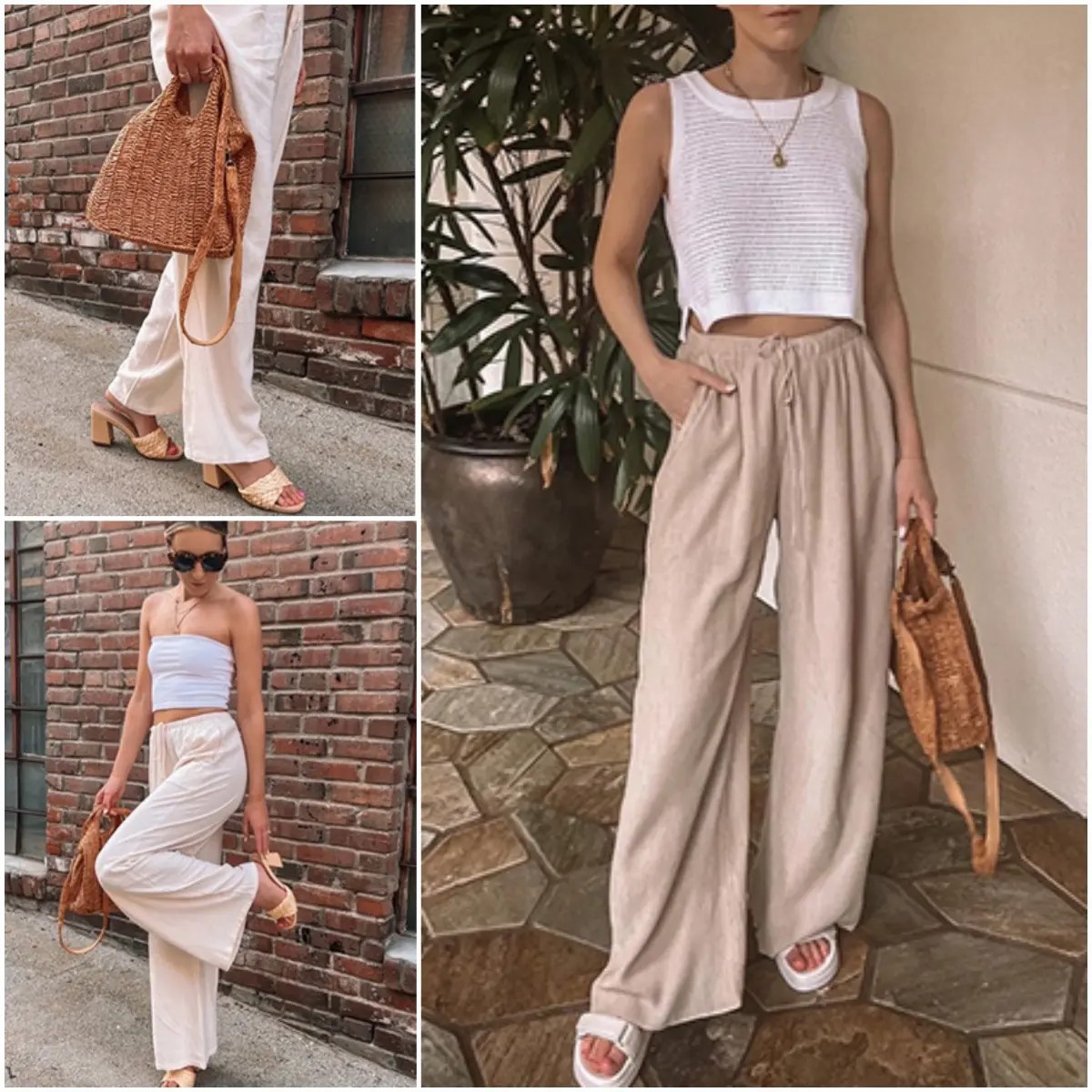 2026 Palazzo Pants for Women - Beach to Street Wide Leg + Pockets