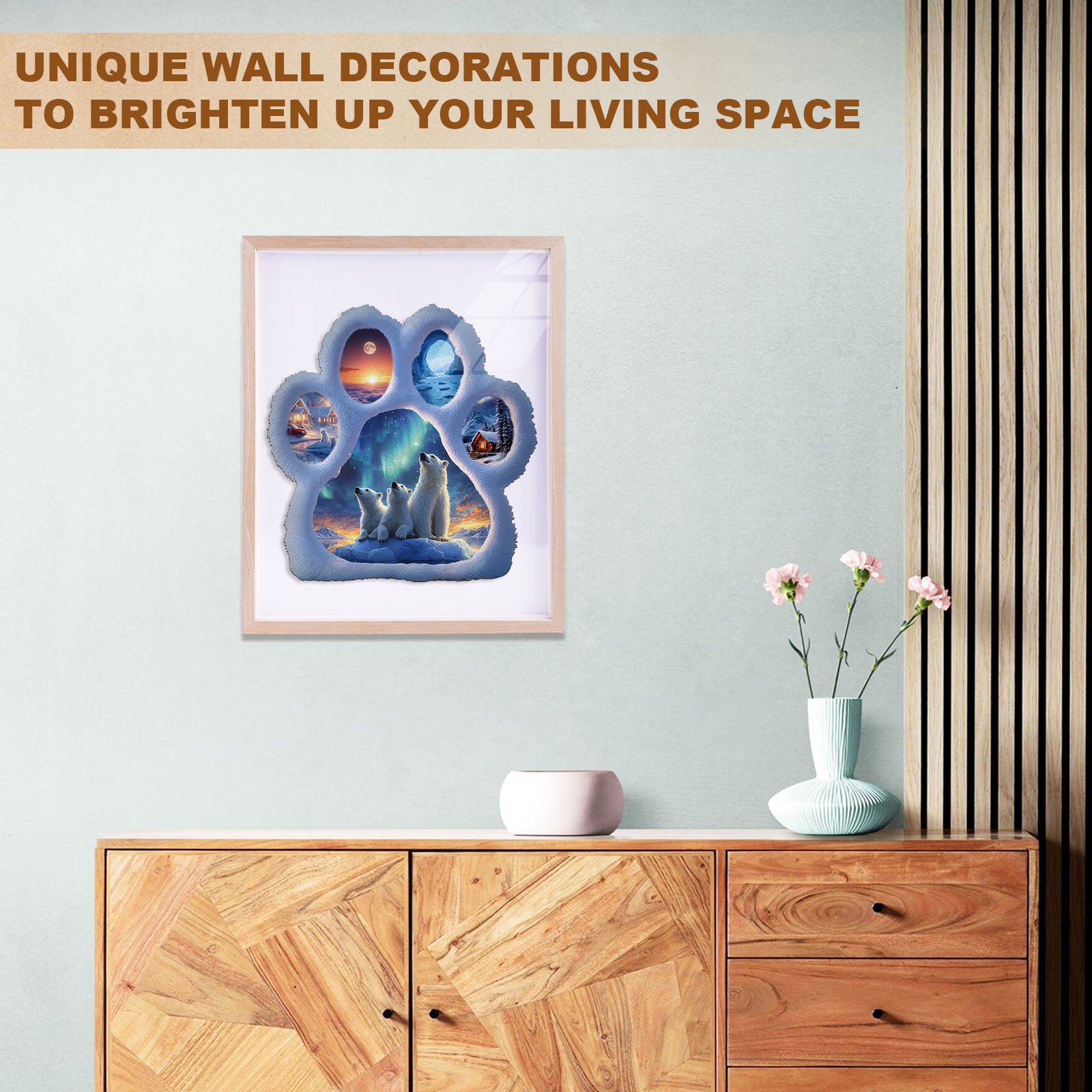 Polar bear tracks  Wooden Jigsaw Puzzle