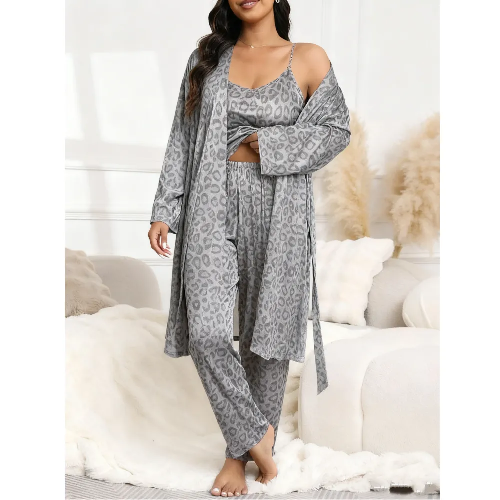 Women's Leopard Print Pajama Set