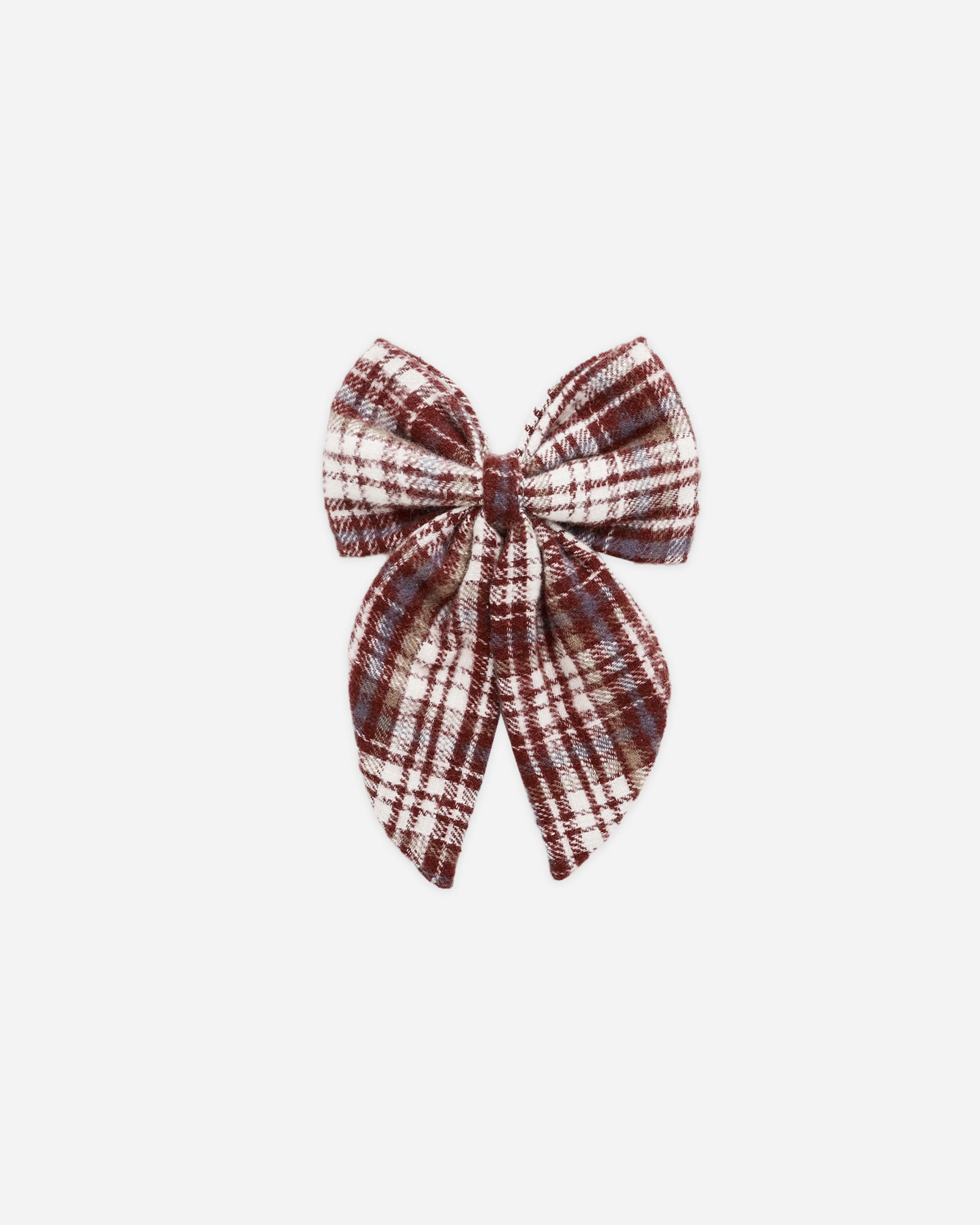 Oversized Bow | Burgundy Plaid