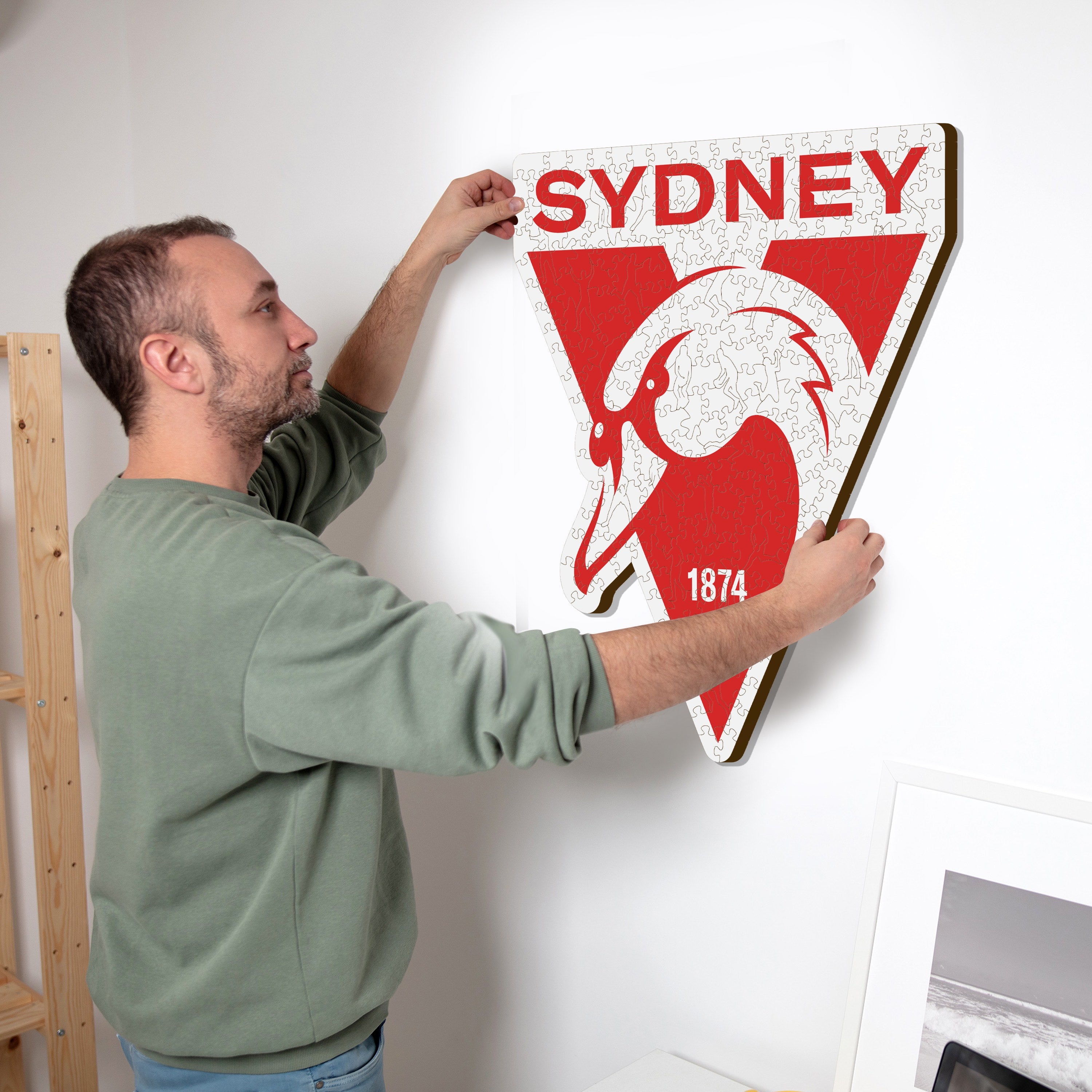 Sydney Swans Logo - Wooden Puzzle