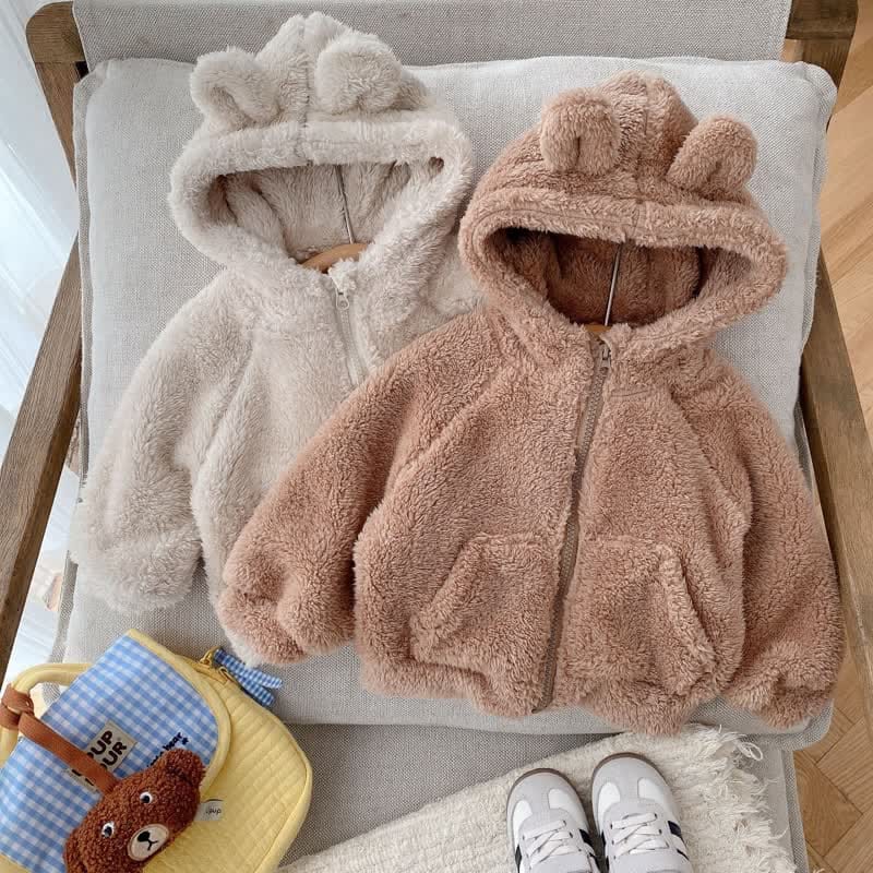 Baby Toddler Cute Plush Hooded Jacket