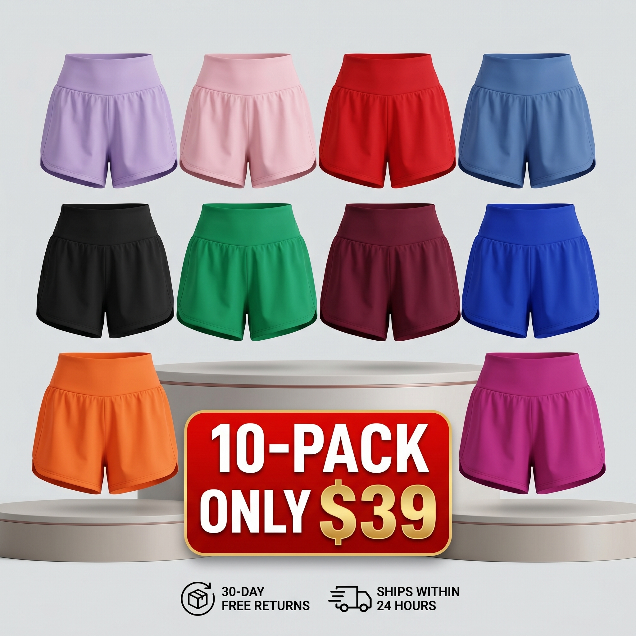 Super High Waisted Back Pocket & Side Hidden Pocket 2-in-1 Yoga Shorts 3