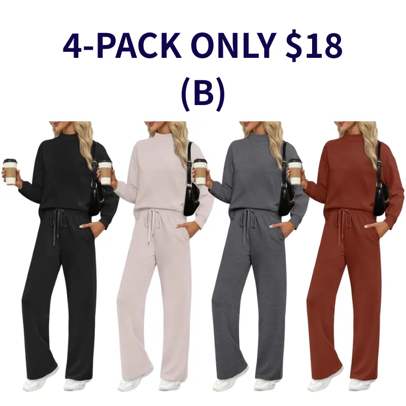 🔥Women's turtleneck top and casual suit set🔥