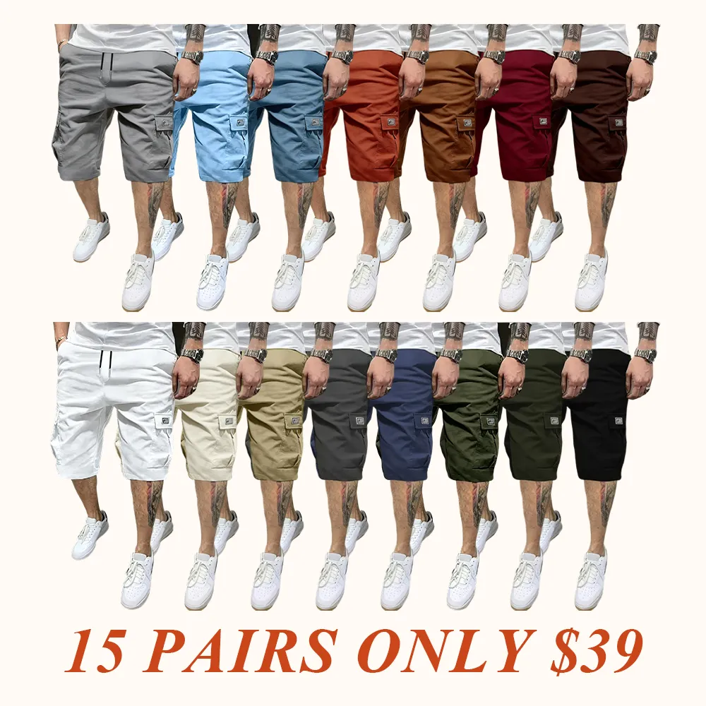 Men's Shorts Set - Slanted Pockets - Versatile Casual Wear