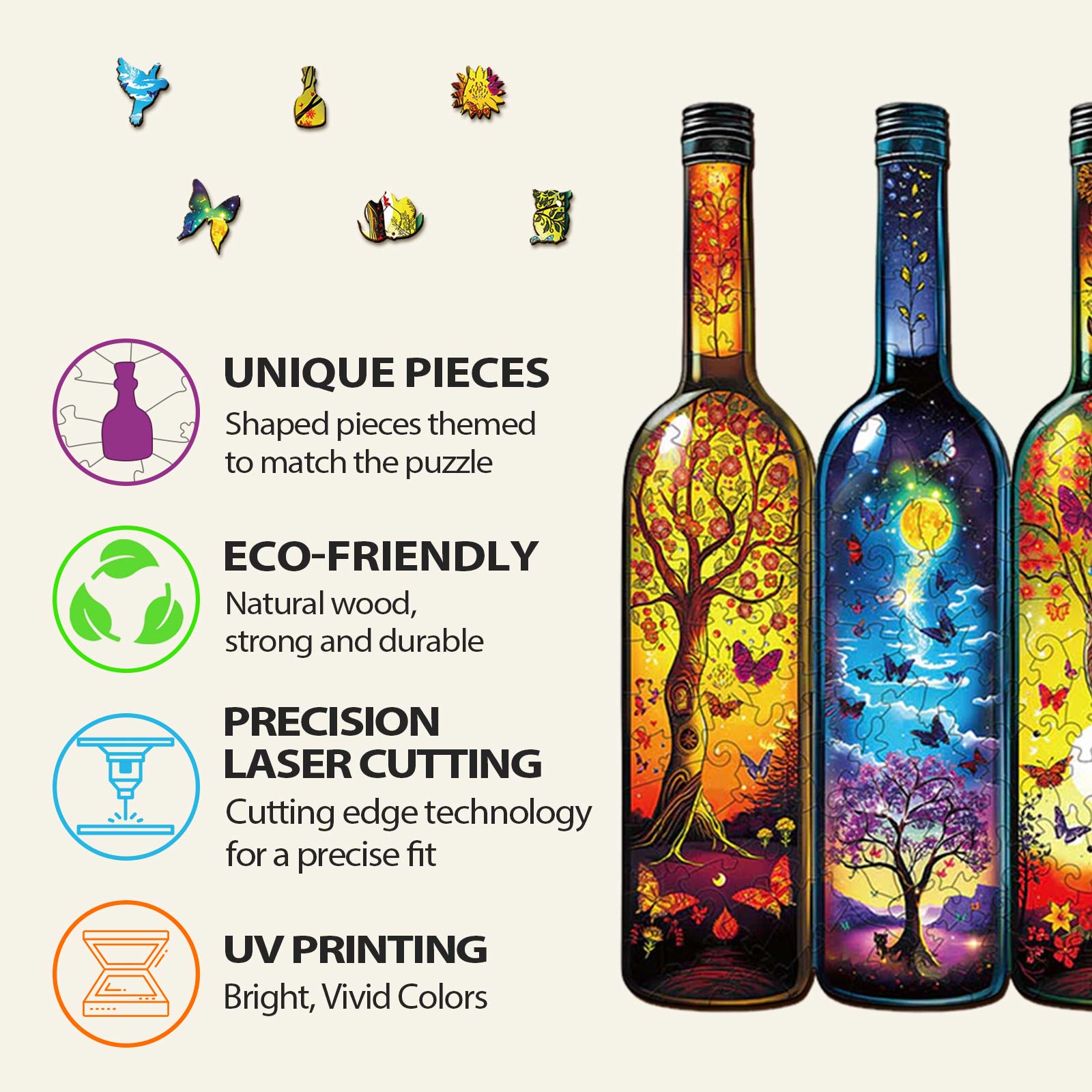 Bottle of Life Wooden Jigsaw Puzzle