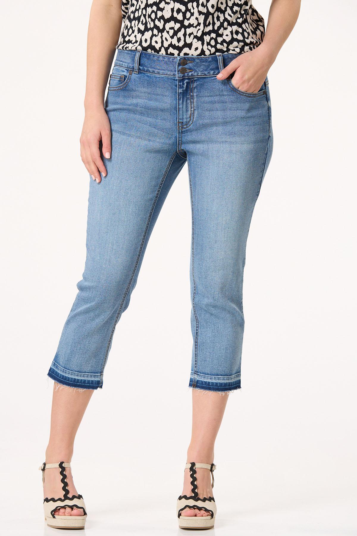 Cropped Skinny Frayed Jeans