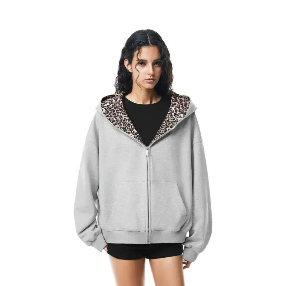 Leopard Print Oversized Lounge Hoodie