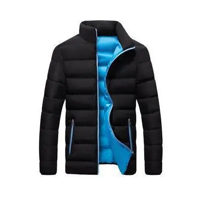 Autumn Winter Thickened Sports Cotton Jacket Men Stand Collar Cardigan Outdoor Cotton Coat