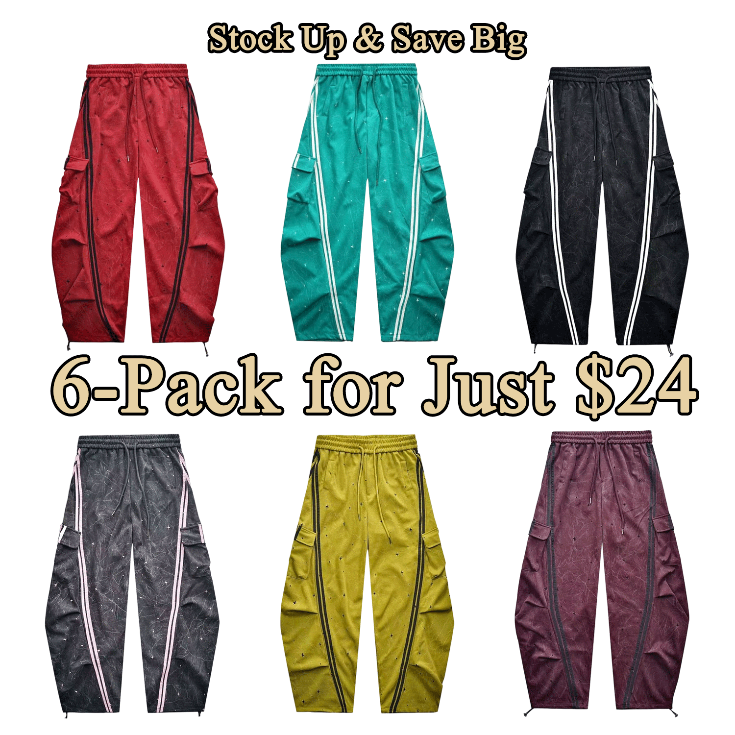 Women’s Loose Fit Wide-Leg Street Cargo Pants