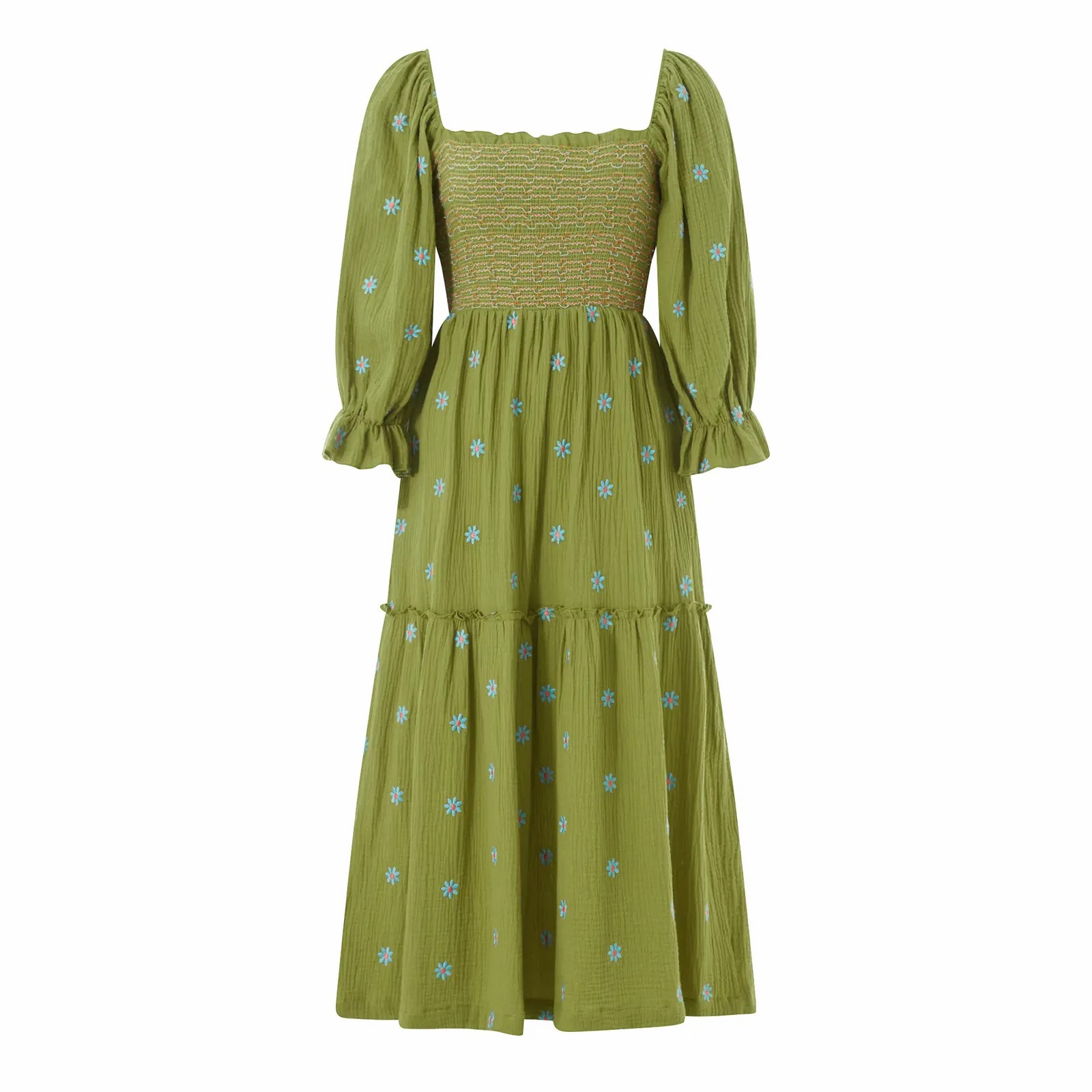 Women’s Satin Backless Midi Dress – Spaghetti Strap Split Flowy Dress