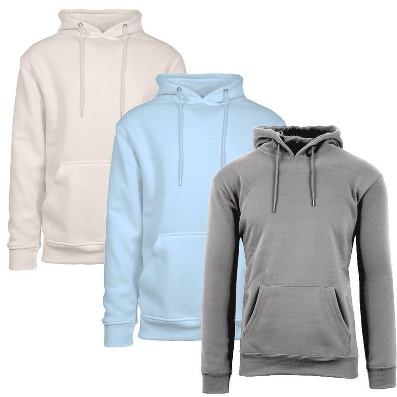 Men’s 3-Pack Heavyweight Fleece Hoodies (Pullover & Zip Up)