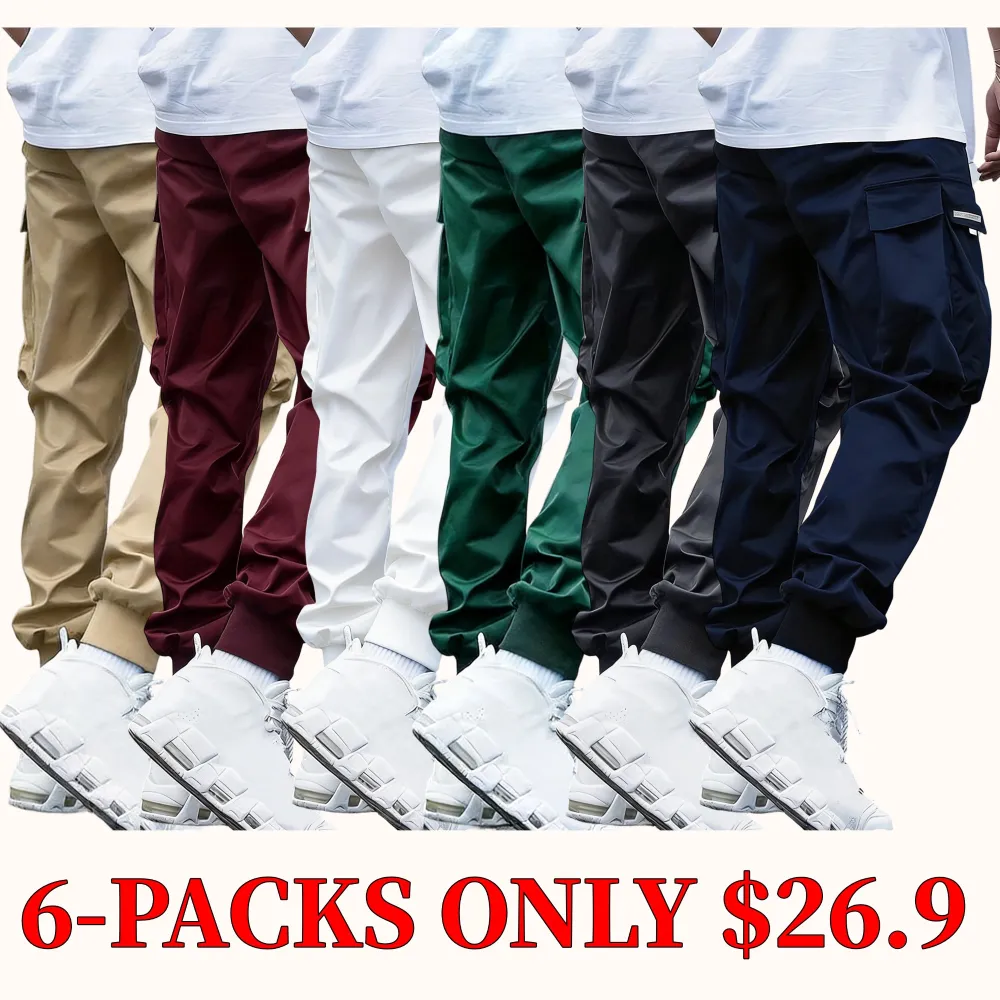 Men's stylish work pants with large pockets