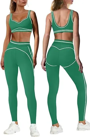 Women's 12-Pack Activewear Set — Sports Bras & Butt-Lifting Leggings for Workouts and Yoga