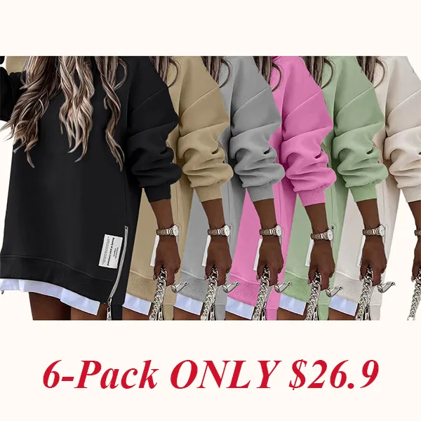 Womens Long Sleeve Pullover Sweatshirt