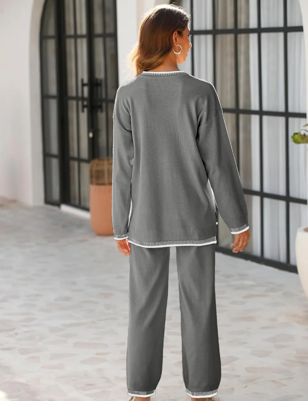 Women's 2-Piece Sets Spring Outfits Chic Comfortable Elastic Loungewear