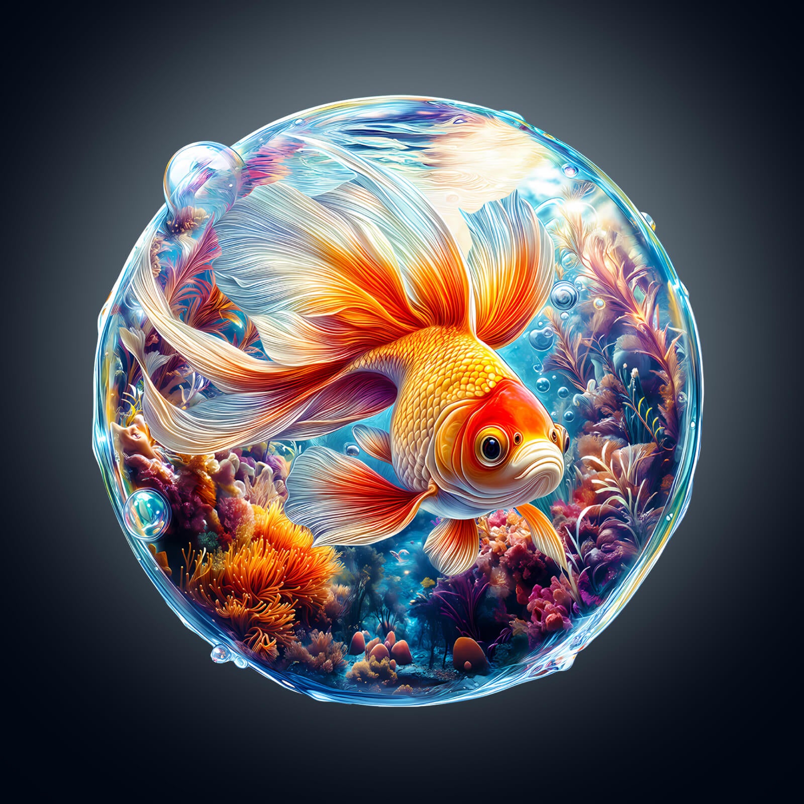 Bubble Goldfish Wooden Jigsaw Puzzle