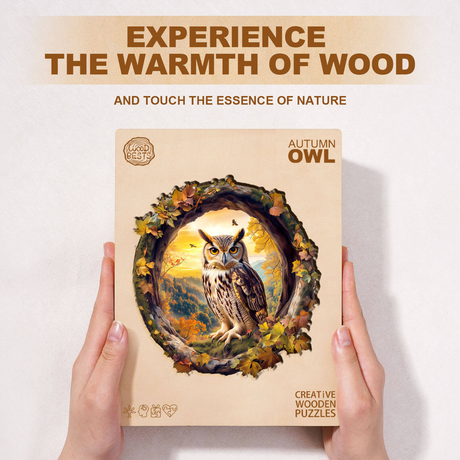 Autumn Owl Wooden Jigsaw Puzzle