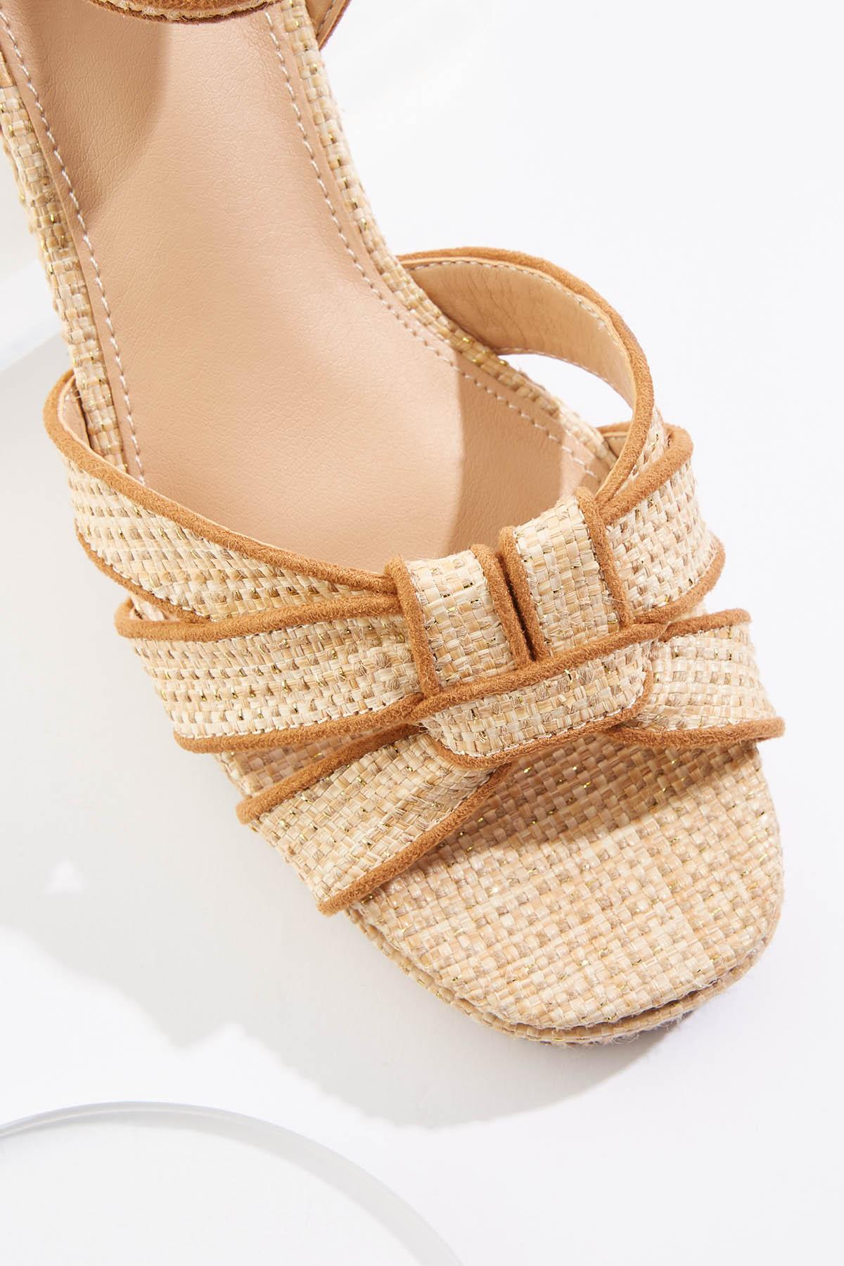 Raffia Knot Wedge Sandals