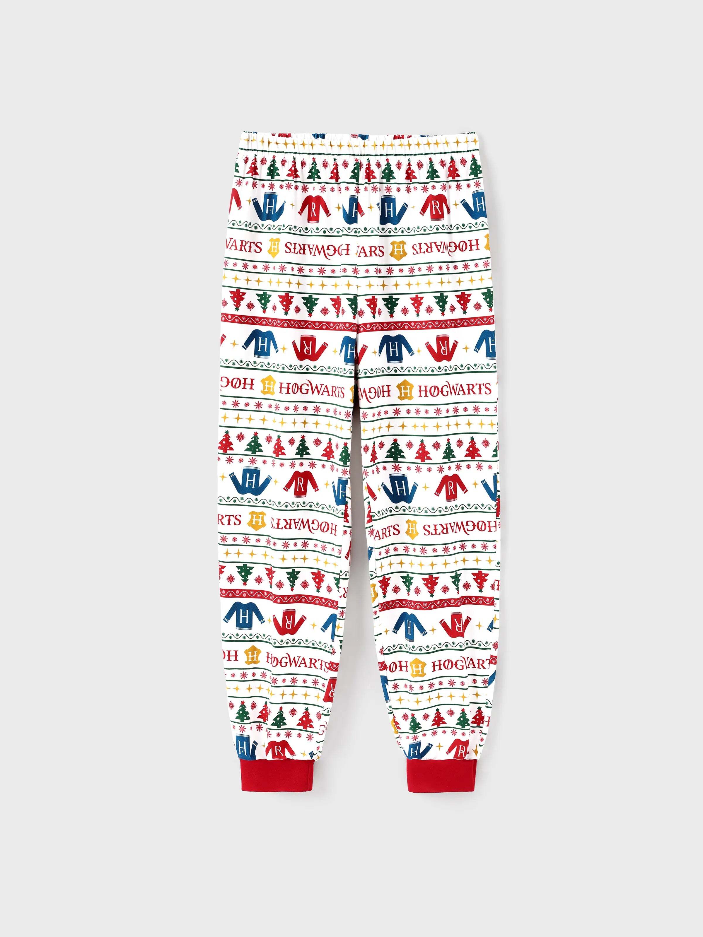 Christmas Matching Family Organic Cotton Snug-fitting Pajamas Sets with Socks White