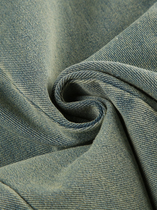 Vintage Raw Edge Denim Flared Pants