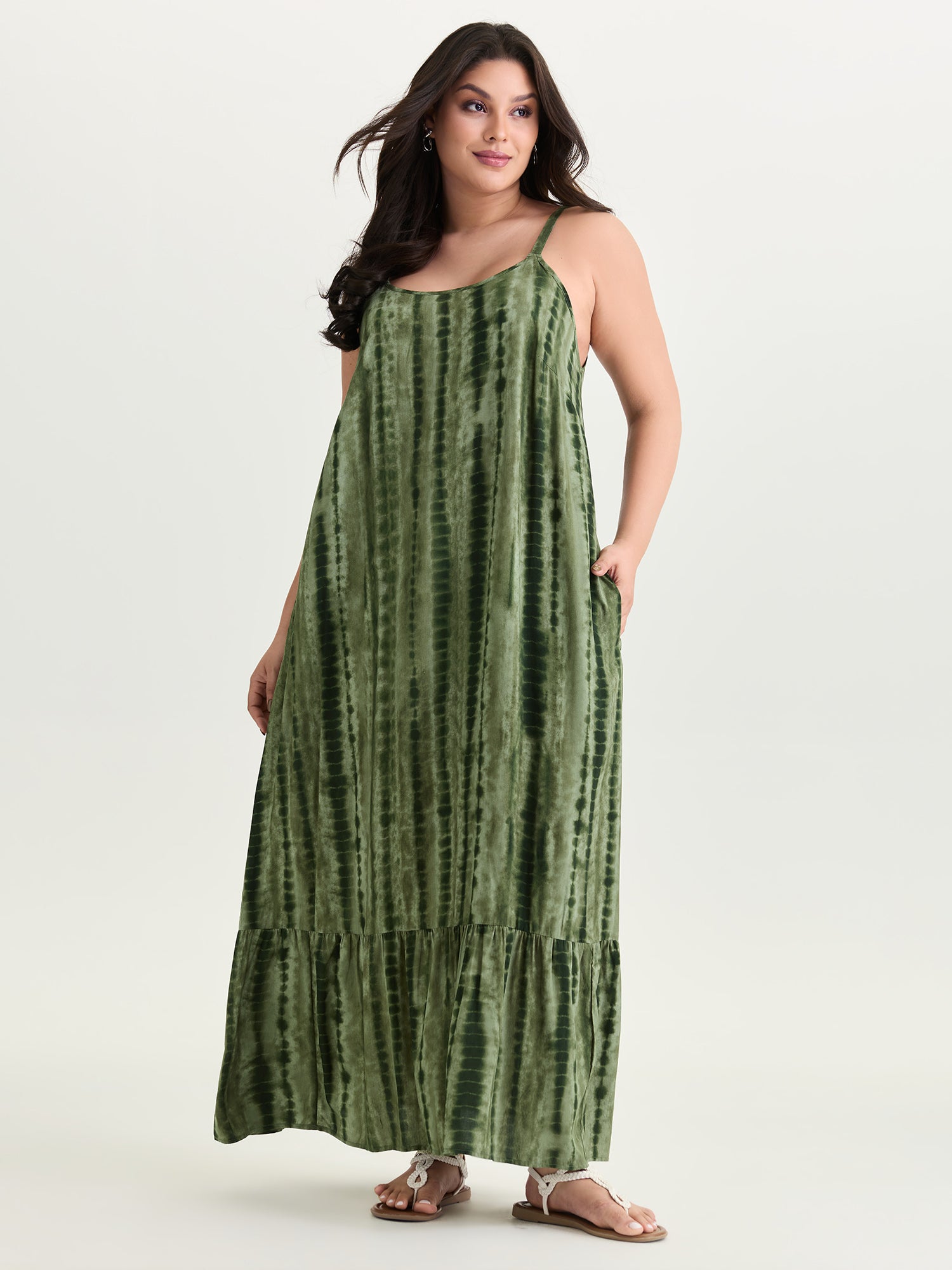 Tie-Dye Effect Cami Maxi Dress